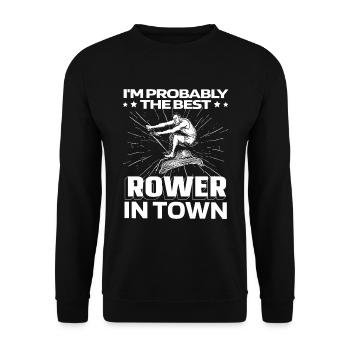 Rameurs rameurs drôles - Sweat-shirt Unisexe - noir - Devant - Alina (178cm) & Michal (187cm)