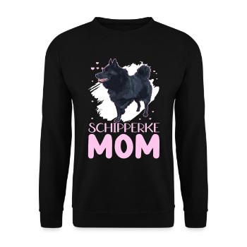Schipperke Mom Dog Mama Dog Owner Cadeau - Sweat-shirt Unisexe - noir - Devant - Alina (178cm) & Michal (187cm)