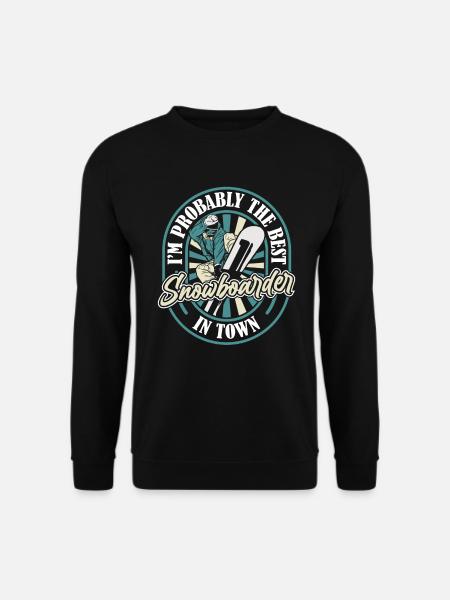 Snowboard Snowboarder Drôle - Sweat-shirt Unisexe - noir