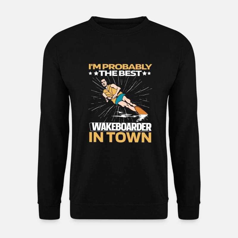 Wakeboard Wakeboarder Witzig - Unisex Pullover - Schwarz
