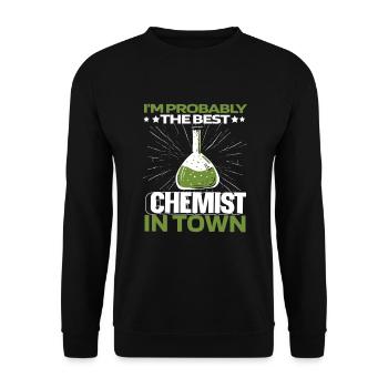 Chemistry Chemist Funny - Unisex Sweatshirt - black - Front - Alina (178cm) & Michal (187cm)