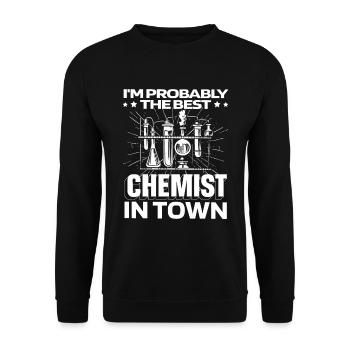 Chemistry Chemist Lustig - Unisex Sweatshirt - black - Front - Alina (178cm) & Michal (187cm)