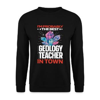 Geology Geologist Lustig - Unisex Sweatshirt - black - Front - Alina (178cm) & Michal (187cm)