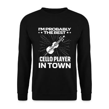 Cello Cellist Funny - Unisex Sweatshirt - black - Front - Alina (178cm) & Michal (187cm)