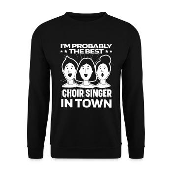 Choir Singer Lustig - Unisex Sweatshirt - black - Front - Alina (178cm) & Michal (187cm)