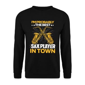 Saxophone Saxophone - Sweat-shirt Unisexe - noir - Devant - Alina (178cm) & Michal (187cm)