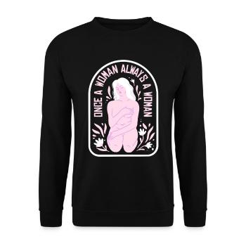 Hysterektomie Blumen Hysterektomie - Unisex Pullover - Schwarz - Vorne - Alina (178cm) & Michal (187cm)
