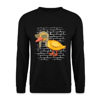 Écharpe de lunettes de soleil de canard - Sweat-shirt Unisexe - noir - Devant - Alina (178cm) & Michal (187cm)