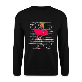 Flamingo Lunettes de soleil Foulard - Sweat-shirt Unisexe - noir - Devant - Alina (178cm) & Michal (187cm)