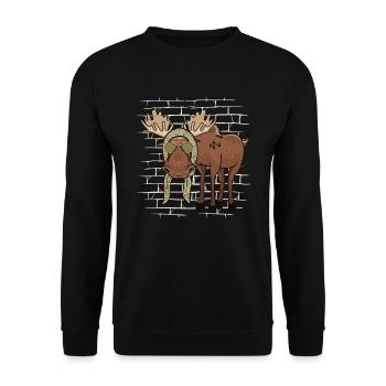 Echarpe de lunettes de soleil wapiti - Sweat-shirt Unisexe - noir - Devant - Alina (178cm) & Michal (187cm)