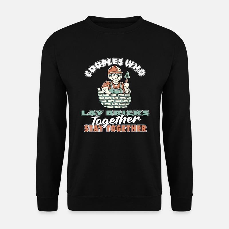 Bricklayer couple - Unisex Sweatshirt - black