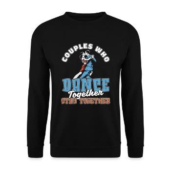 Tanzlehrer Paar - Unisex Pullover - Schwarz - Vorne - Alina (178cm) & Michal (187cm)