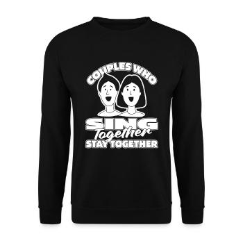 Couple de chefs de chœur - Sweat-shirt Unisexe - noir - Devant - Alina (178cm) & Michal (187cm)