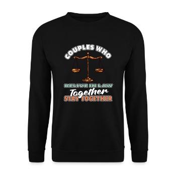 Avocat Avocat Jura Paar - Sweat-shirt Unisexe - noir - Devant - Alina (178cm) & Michal (187cm)