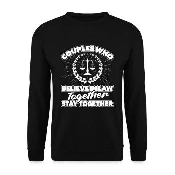 Avocat Avocat Jura Paar - Sweat-shirt Unisexe - noir - Devant - Alina (178cm) & Michal (187cm)