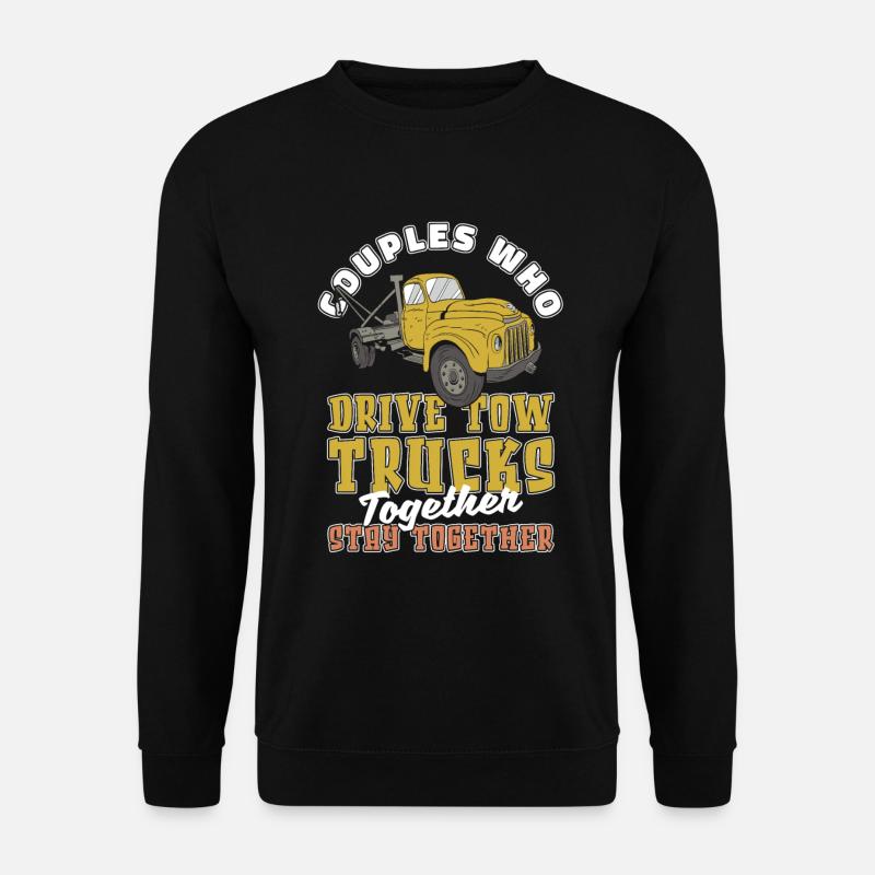 Træk service træk lastbil par - Unisex sweater - sort