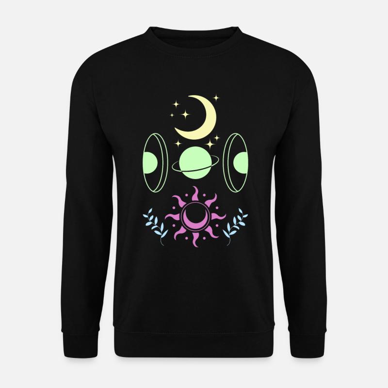 Pastel Goth Moon Cute Crescent - Sweat-shirt Unisexe - noir