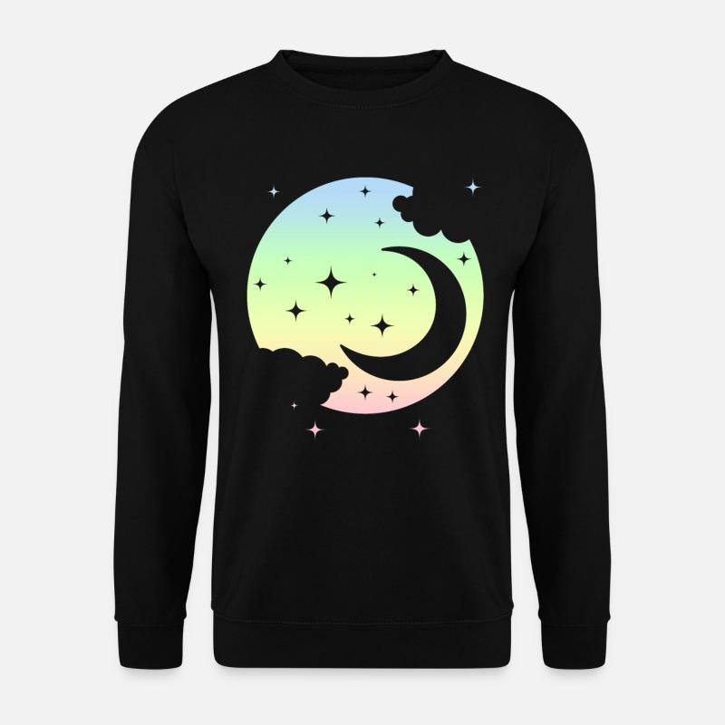 Kawaii Lune Pastel Goth Mignon - Sweat-shirt Unisexe - noir