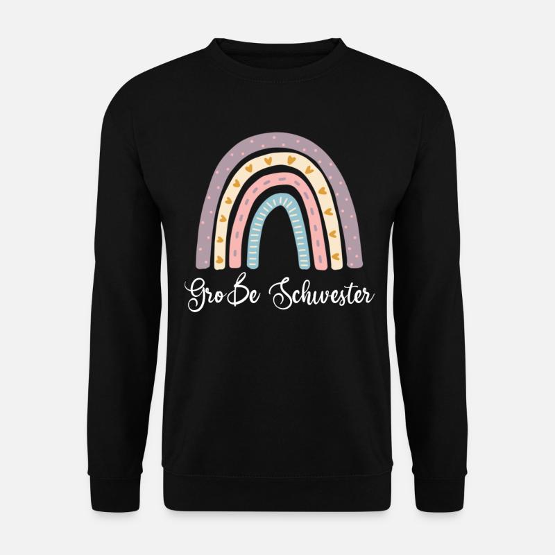 Große Schwester Regenbogen - Unisex Pullover - Schwarz