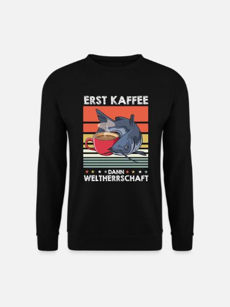 Wels Welsangler Kaffee-Sonnenbrille - Unisex Pullover - Schwarz