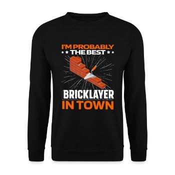 Masonry brick - Unisex Sweatshirt - black - Front - Alina (178cm) & Michal (187cm)