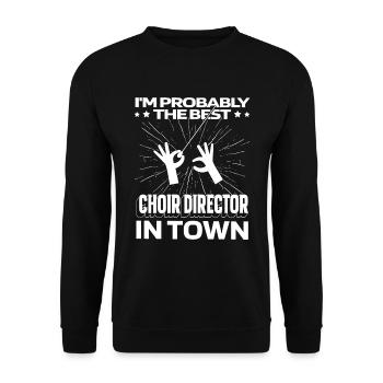 Bâton de chef de chœur - Sweat-shirt Unisexe - noir - Devant - Alina (178cm) & Michal (187cm)