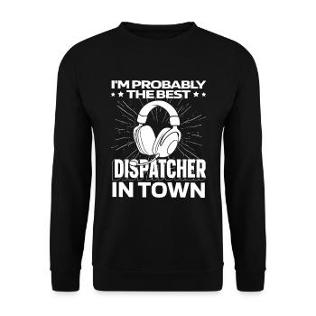 Casque d’opération du centre de contrôle des appels d’urgence - Sweat-shirt Unisexe - noir - Devant - Alina (178cm) & Michal (187cm)