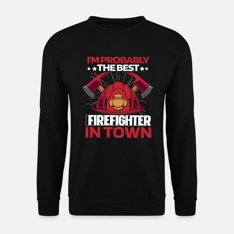 Feuerwehrmann Helm - Unisex Pullover - Schwarz