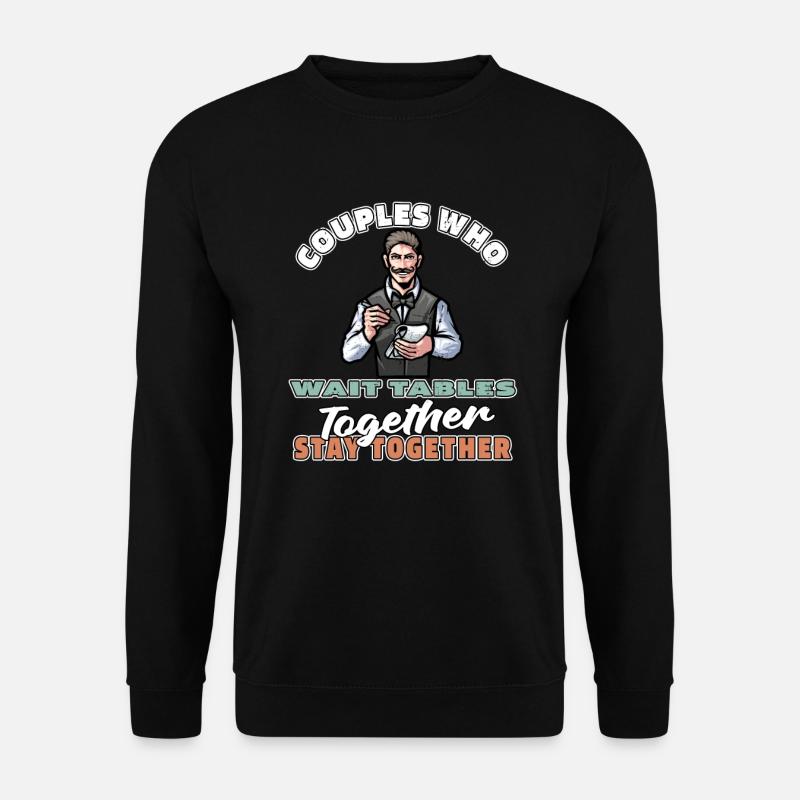 Kellner Kellnerin Paar - Unisex Pullover - Schwarz