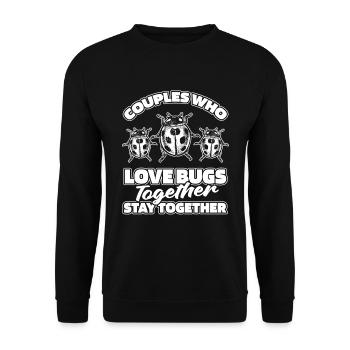 Entomology Entomologist Insect Couple - Unisex Sweatshirt - black - Front - Alina (178cm) & Michal (187cm)