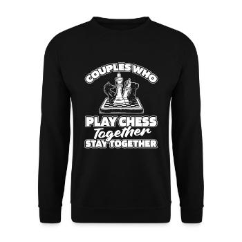 Paire d’échecs - Sweat-shirt Unisexe - noir - Devant - Alina (178cm) & Michal (187cm)