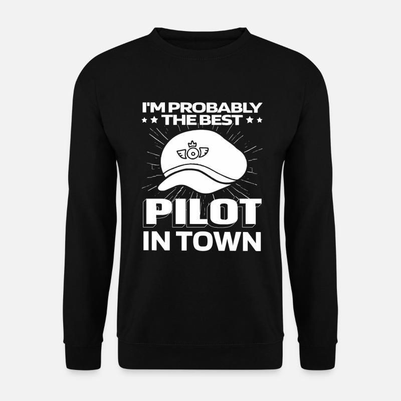 Flugzeug Pilot - Unisex Pullover - Schwarz