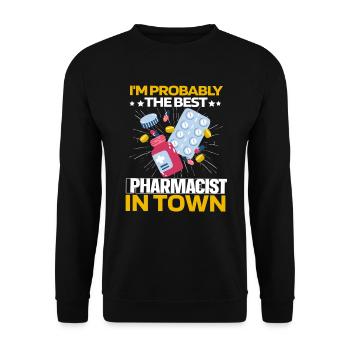 Apotheke Apotheker Pillen - Unisex Pullover - Schwarz - Vorne - Alina (178cm) & Michal (187cm)