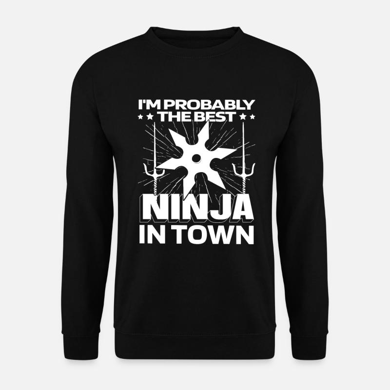 Ninja Ninja Star - Sweat-shirt Unisexe - noir