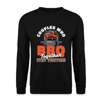 BBQ Cricket Couple - Sweat-shirt Unisexe - noir - Devant - Alina (178cm) & Michal (187cm)