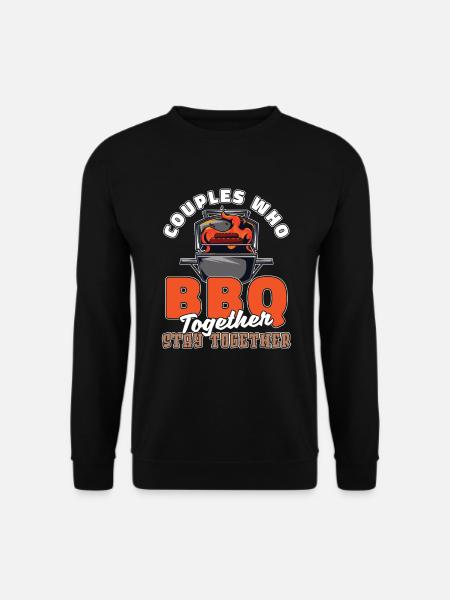 Bbq Grillen Paar - Unisex Pullover - Schwarz