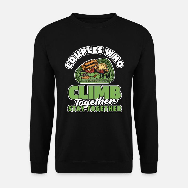 Climbing Climber Couple - Unisex Sweatshirt - black
