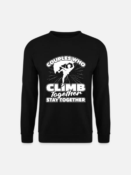 Klettern Kletterer Paar - Unisex Pullover - Schwarz