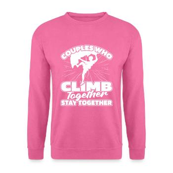 Klettern Kletterer Paar - Unisex Pullover - Pink - Vorne