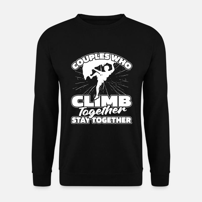 Klettern Kletterer Paar - Unisex Pullover - Schwarz