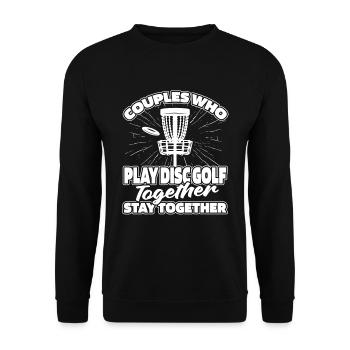 Frisbee Golf Disc Golf Paire - Sweat-shirt Unisexe - noir - Devant - Alina (178cm) & Michal (187cm)