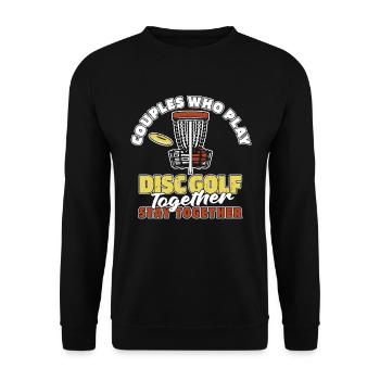 Frisbee Golf Disc Golf Paire - Sweat-shirt Unisexe - noir - Devant - Alina (178cm) & Michal (187cm)