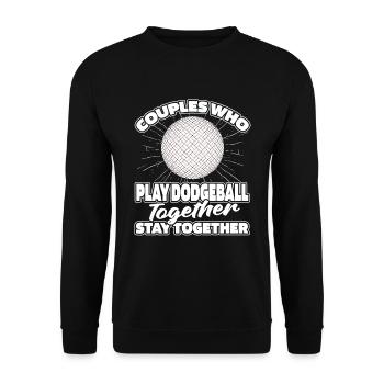 Couple de ballon chasseur - Sweat-shirt Unisexe - noir - Devant - Alina (178cm) & Michal (187cm)