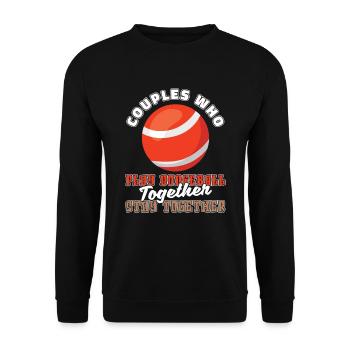 Couple de ballon chasseur - Sweat-shirt Unisexe - noir - Devant - Alina (178cm) & Michal (187cm)