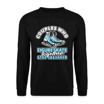 Figure skating Figure skater couple - Unisex Sweatshirt - black - Front - Alina (178cm) & Michal (187cm)