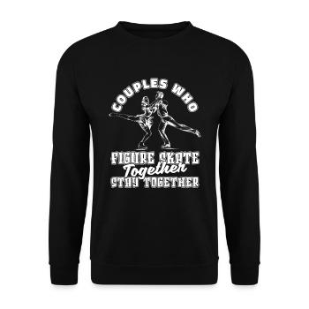 Figure skating Figure skater couple - Unisex Sweatshirt - black - Front - Alina (178cm) & Michal (187cm)