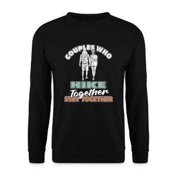 Hiking Hikers Couple - Unisex Sweatshirt - black - Front - Alina (178cm) & Michal (187cm)