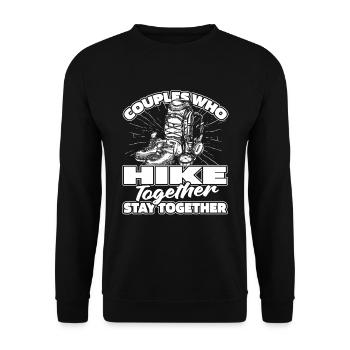 Hiking Hikers Couple - Unisex Sweatshirt - black - Front - Alina (178cm) & Michal (187cm)