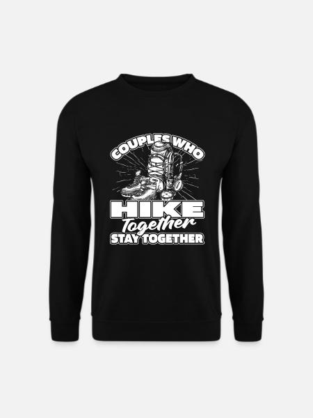 Hiking Hikers Couple - Unisex Sweatshirt - black