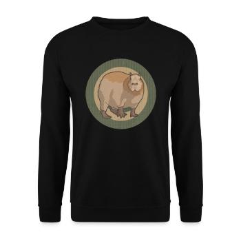Capybara Capybaras Cadeau - Sweat-shirt Unisexe - noir - Devant - Alina (178cm) & Michal (187cm)